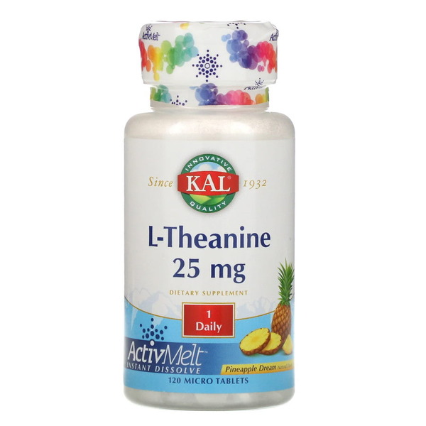 Амінокислота KAL L-Theanine 25 mg, 120 таблеток