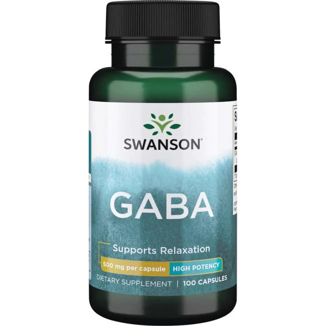 Аминокислота Swanson GABA 500 mg, 100 капсул