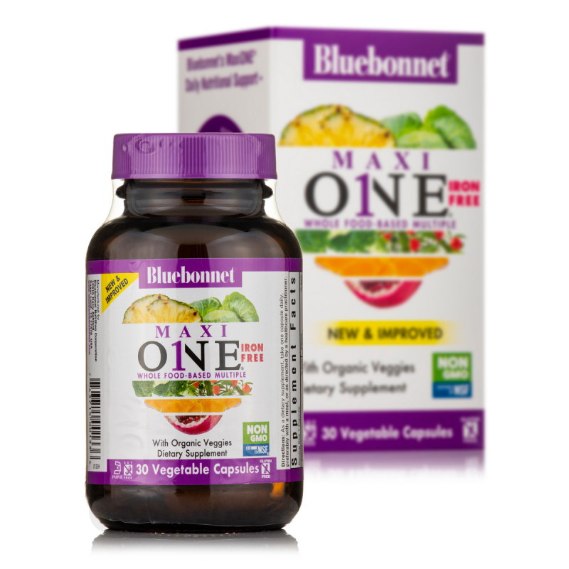 Витамины и минералы Bluebonnet Nutrition Maxi ONE Iron free, 30 вегакапсул