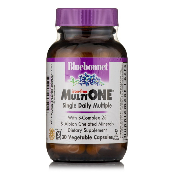 Витамины и минералы Bluebonnet Nutrition Multi ONE Iron free, 30 вегакапсул