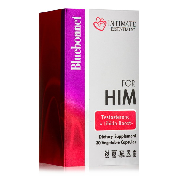 Стимулятор тестостерону Bluebonnet Nutrition Intimate Essentials For Him Testosterone and Libido Boost, 30 вегакапсул