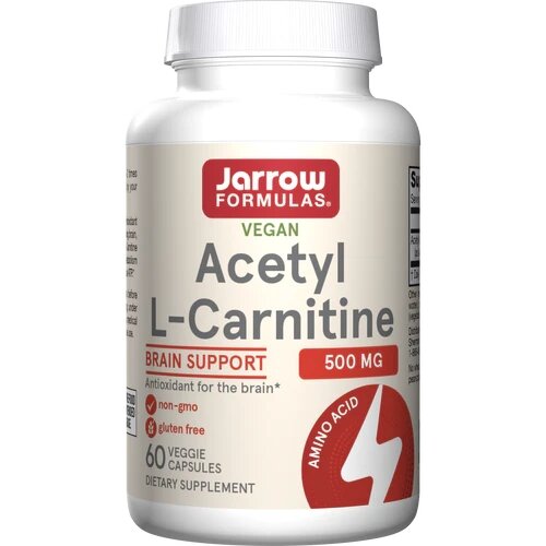 Жиросжигатель Jarrow Formulas Acetyl L-Carnitine 500 mg, 60 капсул