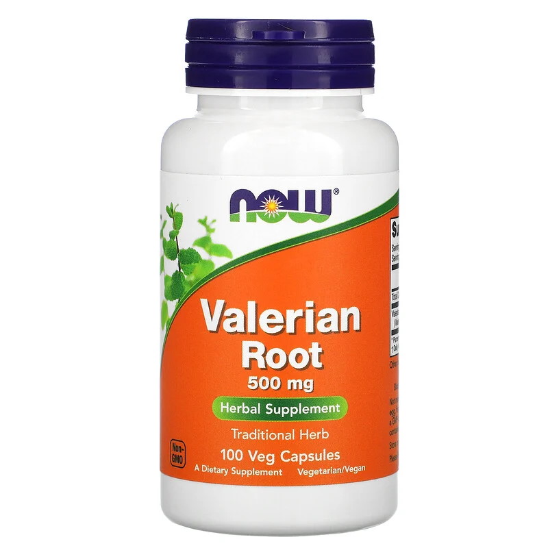 Натуральна добавка NOW Valerian Root 500 mg, 100 вегакапсул