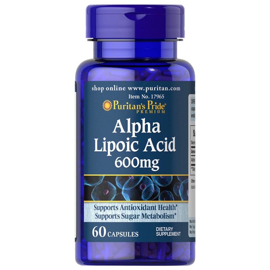 Натуральна добавка Puritan's Pride Alpha Lipoic Acid 600 mg, 60 капсул