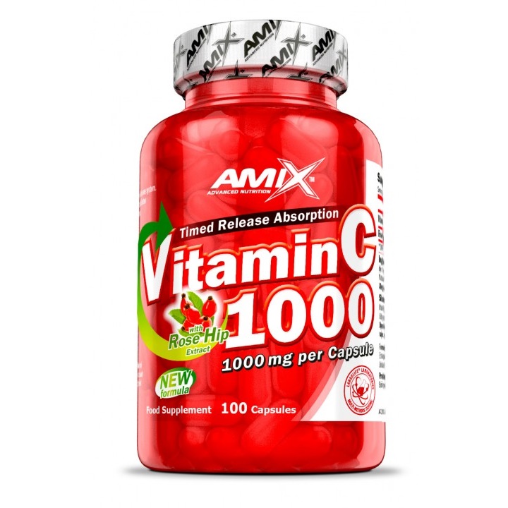 Вітаміни та мінерали AMIX Vitamin C 1000 mg, 100 капсул