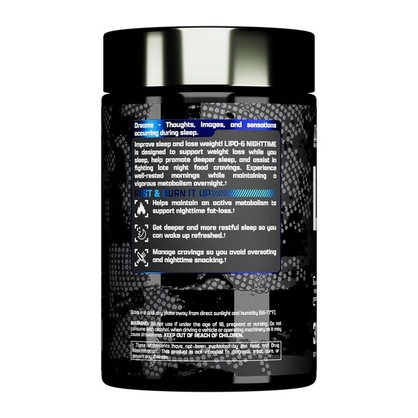 Жироспалювач Nutrex Research Lipo-6 Black NightTime Ultra Concentrate, 30 капсул. Фото 2
