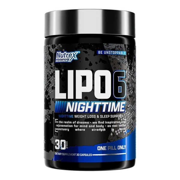 Жироспалювач Nutrex Research Lipo-6 Black NightTime Ultra Concentrate, 30 капсул