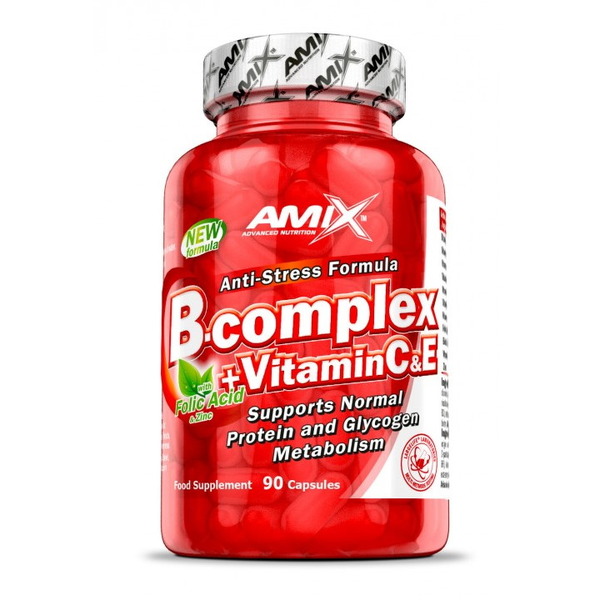 Витамины и минералы AMIX B-Complex + Vitamin C, 90 капсул