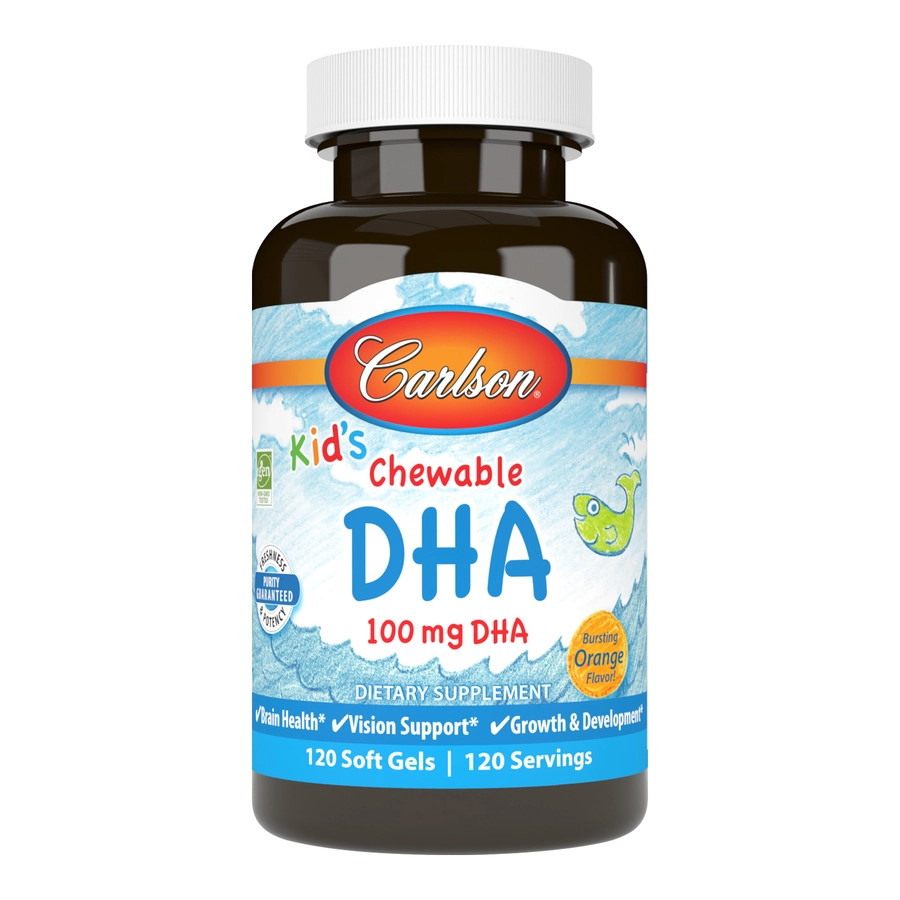 Жирні кислоти Carlson Labs Kid's Chewable DHA, 120 капсул