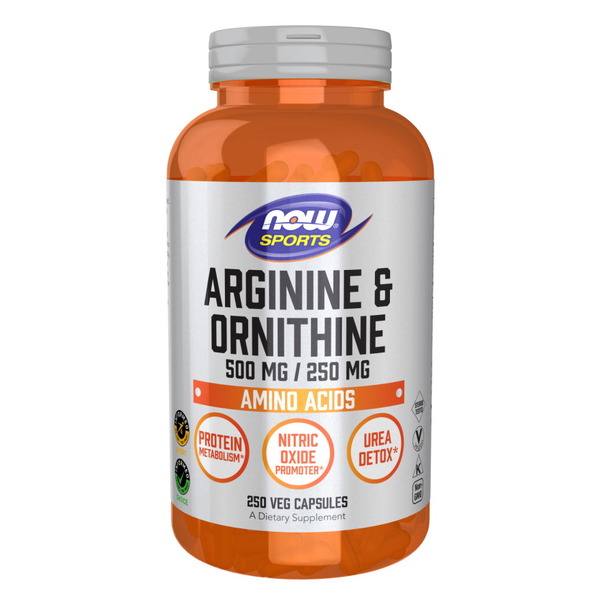 Амінокислота NOW Arginine & Ornithine, 250 капсул