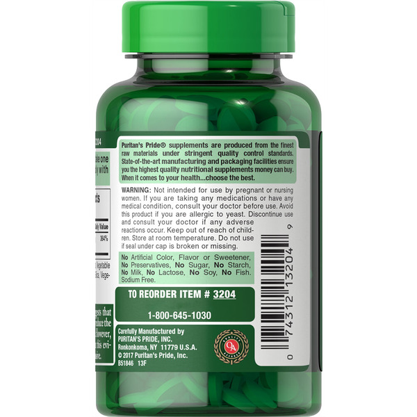 Вітаміни та мінерали Puritan's Pride Selenium 200 mcg, 250 таблеток. Фото 3