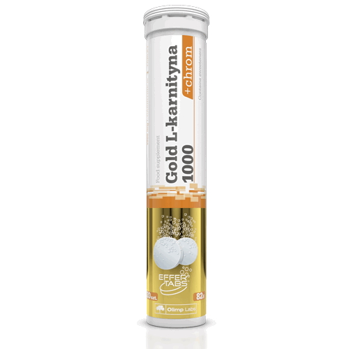 Жироспалювач Olimp Sport Nutrition Gold L-Carnitine 1000+Chrom, 20 таблеток апельсин