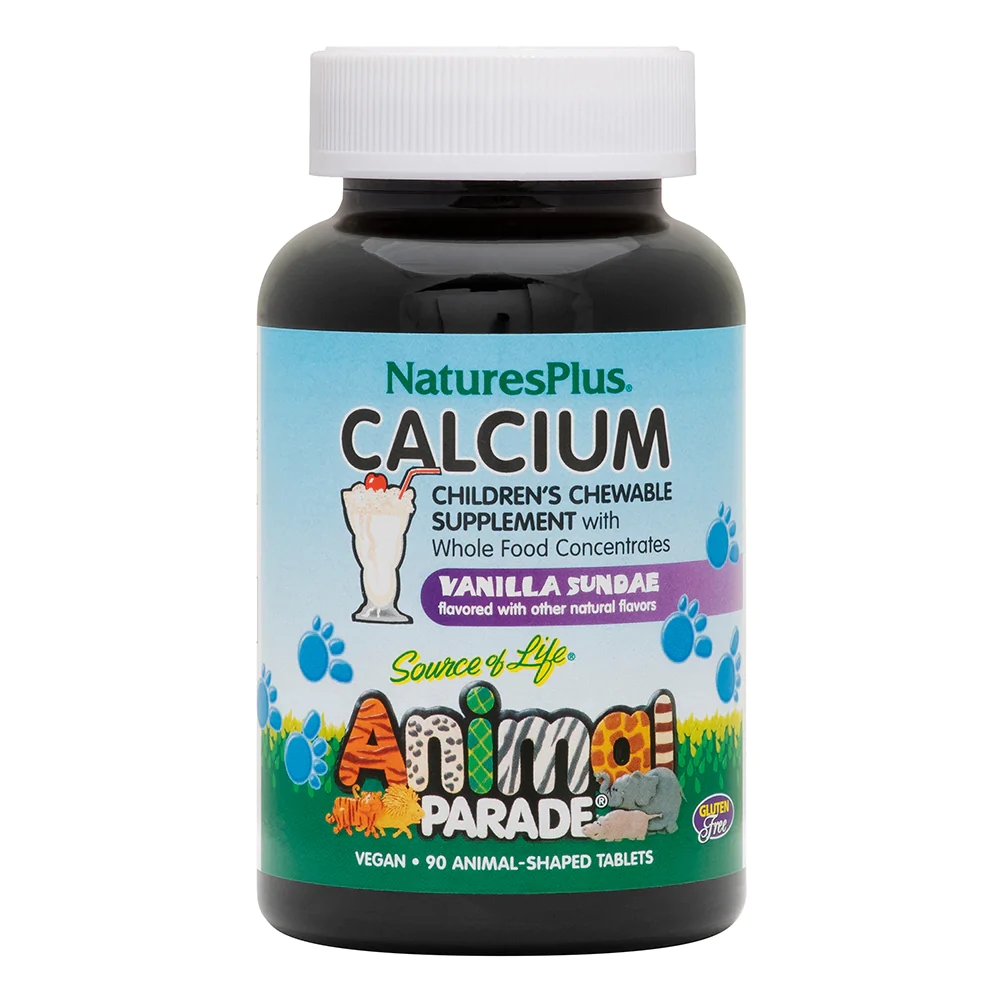 Вітаміни та мінерали Natures Plus Animal Parade Calcium, 90 жувальних таблеток ваніль