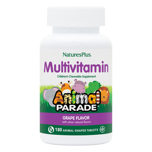 Вітаміни та мінерали Natures Plus Animal Parade Children's Multivitamin, 180 жувальних таблеток. Фото 2