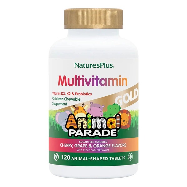 Вітаміни та мінерали Natures Plus Animal Parade Gold, 120 жувальних таблеток