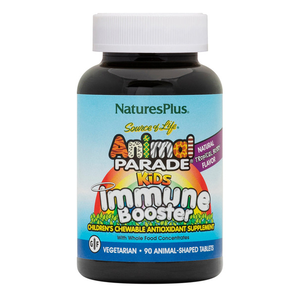 Вітаміни та мінерали Natures Plus Animal Parade Kids Immune Booster, 90 жувальних таблеток