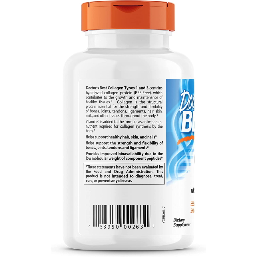 Препарат для суглобів і зв'язок Doctor's Best Collagen Types 1&3 500 mg, 240 капсул. Фото 3