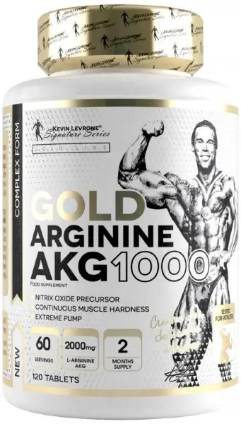 Амінокислота Kevin Levrone Gold Line Gold Arginine AKG 1000, 120 таблеток