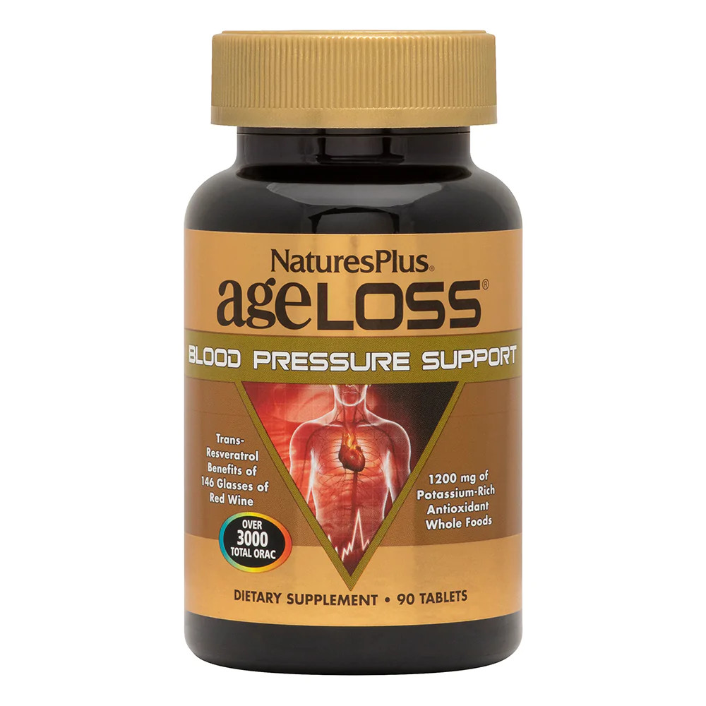 Натуральна добавка Natures Plus Age-Less Blood Pressure Support, 90 таблеток