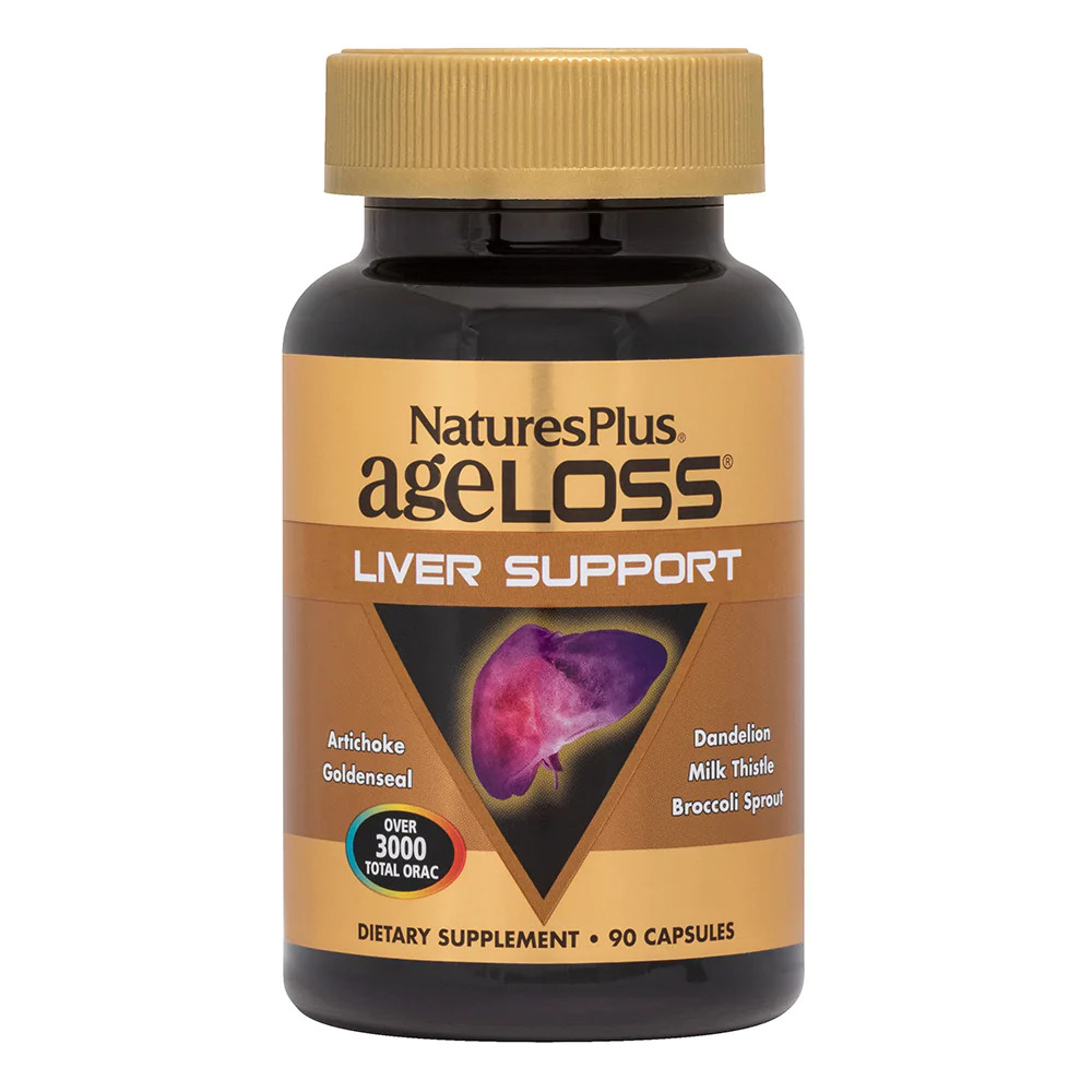 Натуральна добавка Natures Plus Age-Less Liver Support, 90 капсул