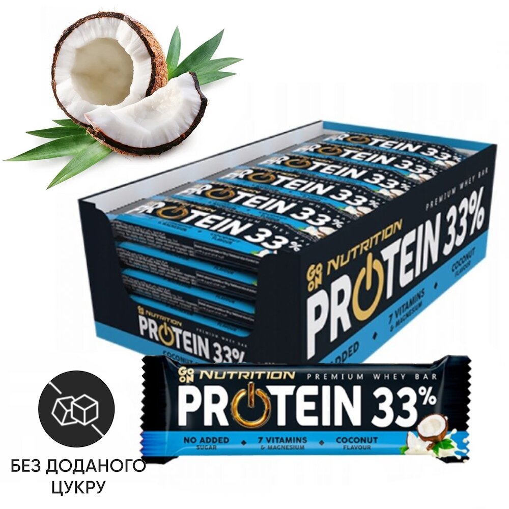 Блок батончиков Go On Nutrition Protein 33%, 24*50 грамм. Фото 4
