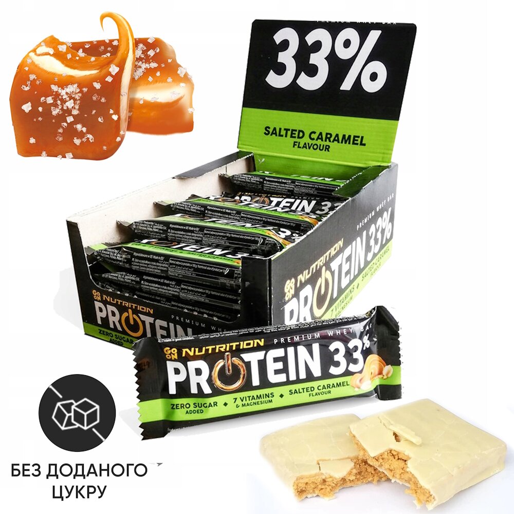 Блок батончиков Go On Nutrition Protein 33%, 24*50 грамм. Фото 2