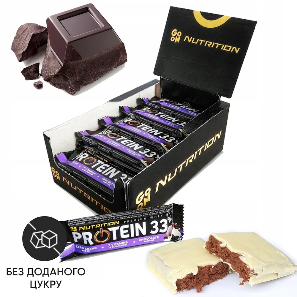 Блок батончиков Go On Nutrition Protein 33%, 24*50 грамм
