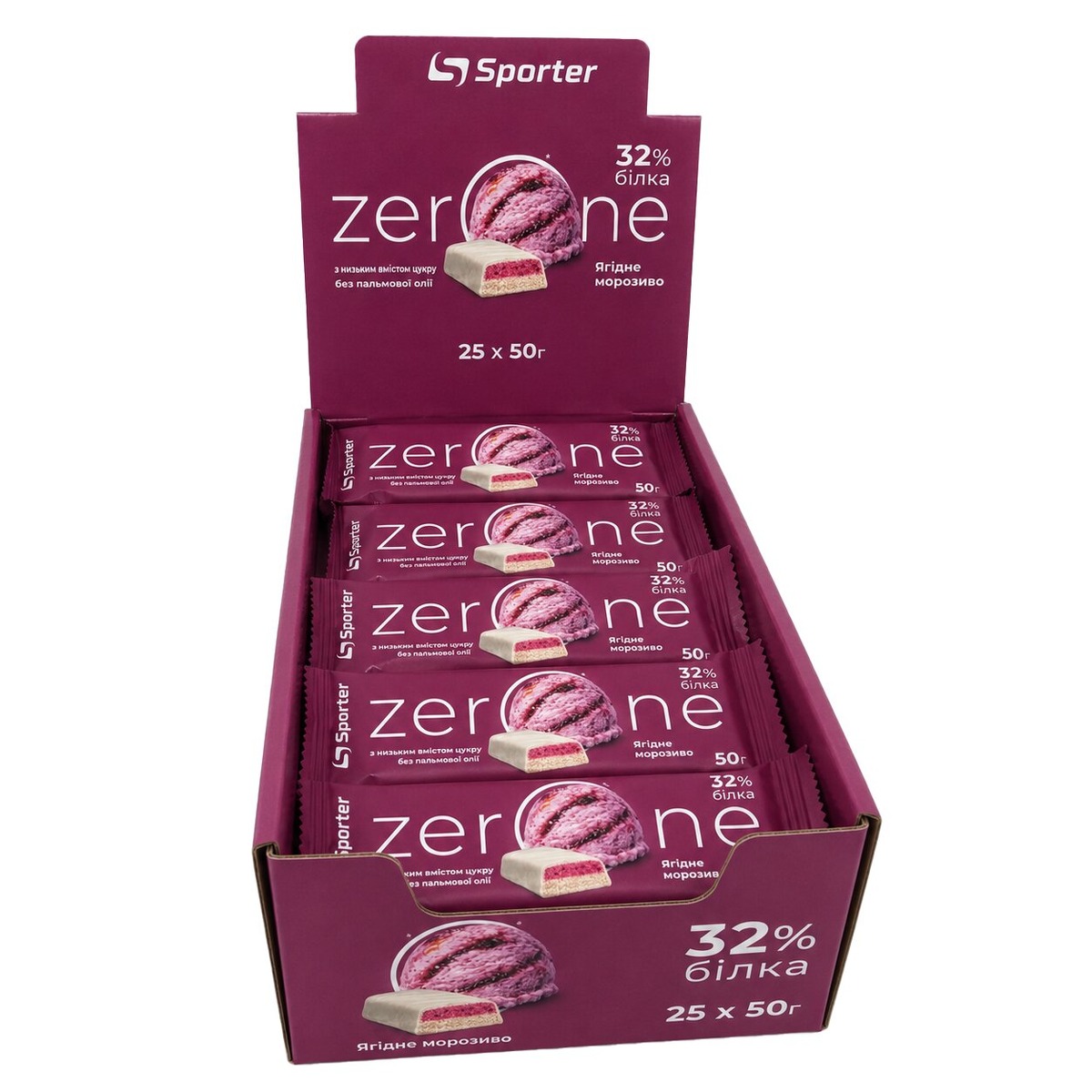 Батончик Sporter Zero One, 25*50 грам. Фото 7