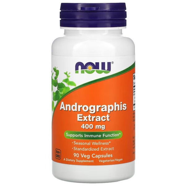 Натуральна добавка NOW Andrographis 400 mg, 90 вегакапсул