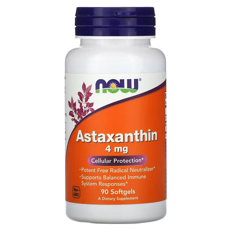 Натуральная добавка NOW Astaxanthin 4 mg, 90 капсул