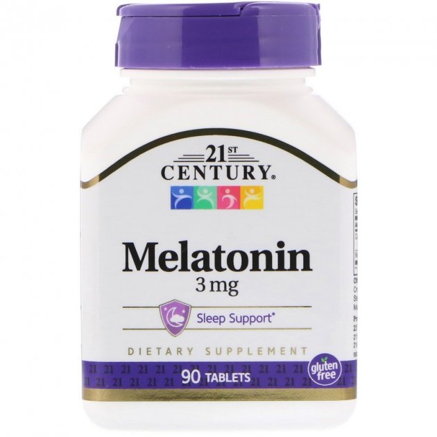 Натуральна добавка 21st Century Melatonin 3 mg, 90 таблеток