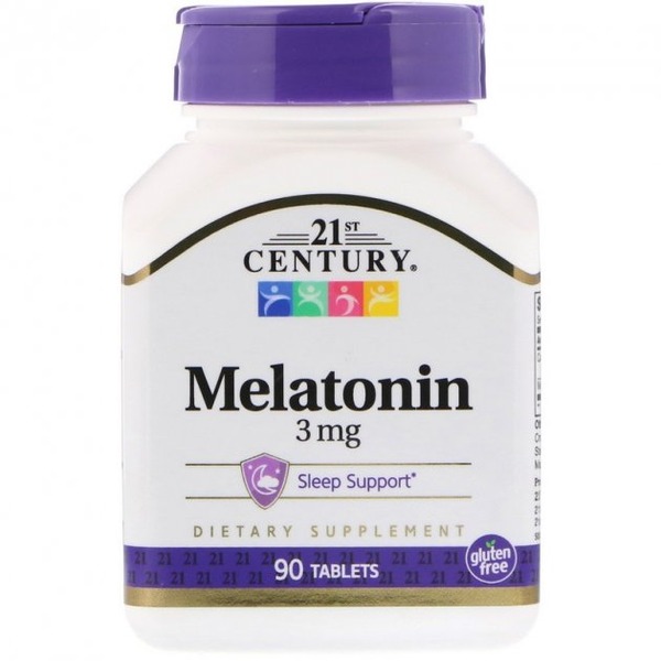 Натуральна добавка 21st Century Melatonin 3 mg, 90 таблеток