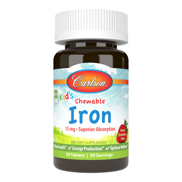 Вітаміни та мінерали Carlson Labs Kid's Chewable Iron, 30 таблеток