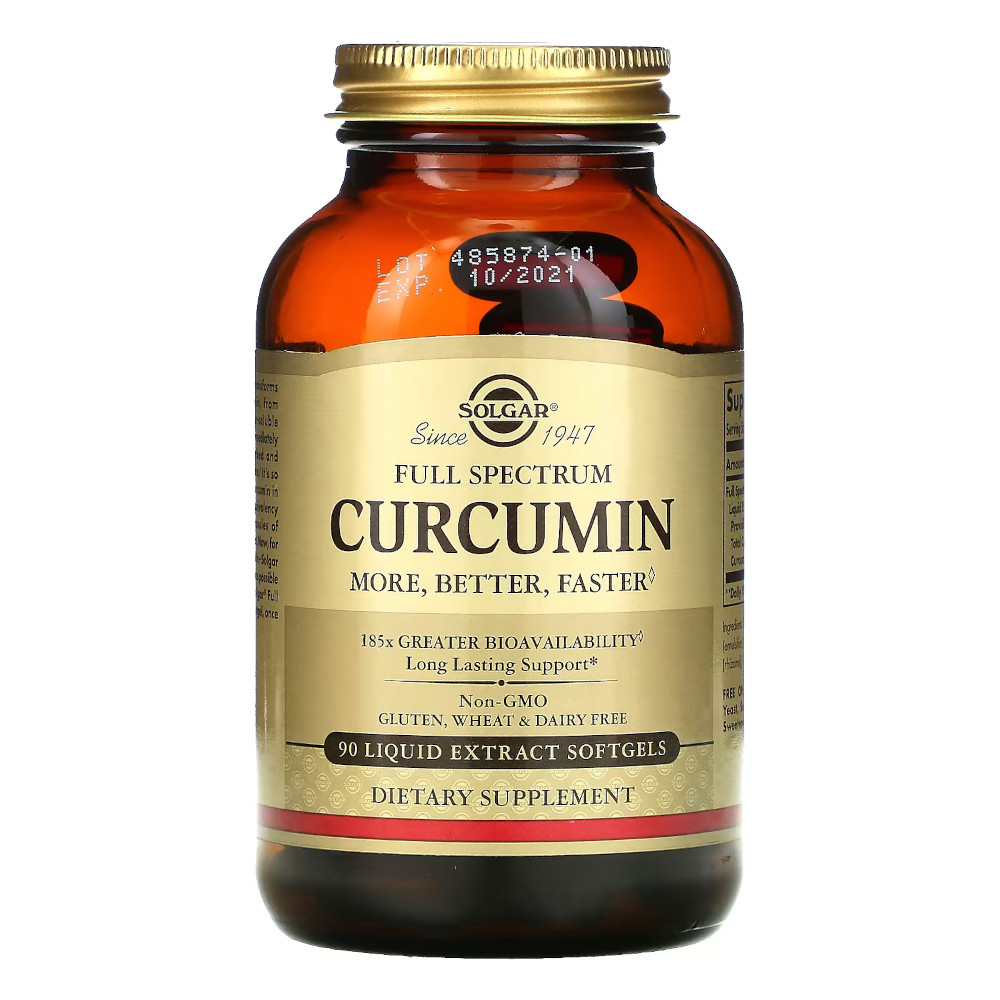 Натуральная добавка Solgar Curcumin Full Spectrum, 90 капсул