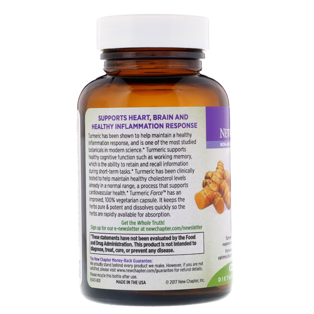 Натуральная добавка New Chapter Turmeric Force, 60 вегакапсул. Фото 2