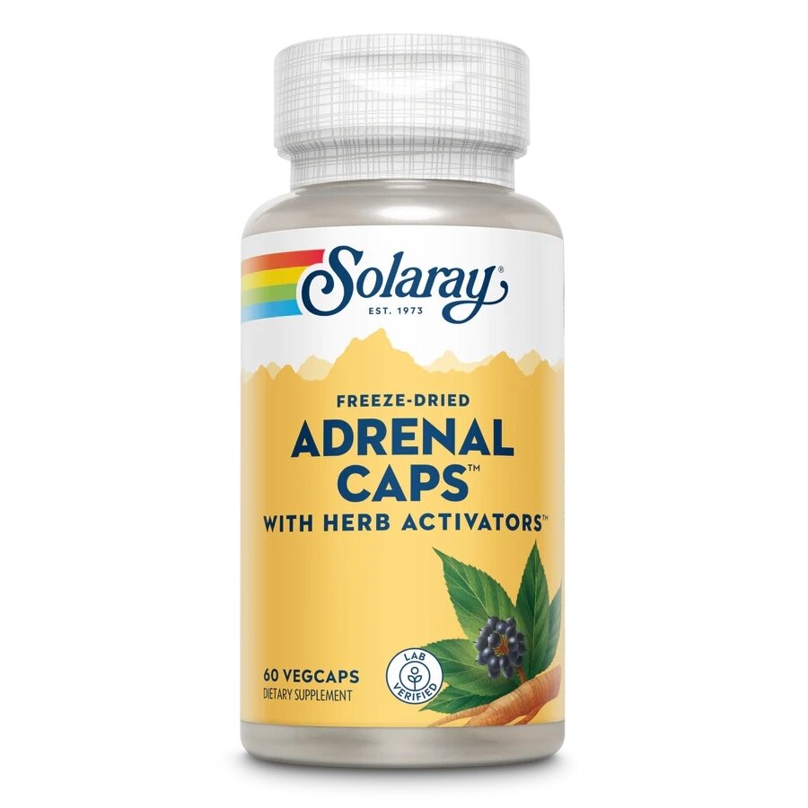 Натуральна добавка Solaray Adrenal Caps, 60 вегакапсул
