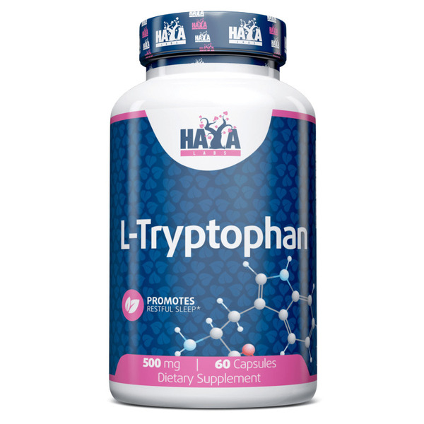 Аминокислота Haya Labs L-Tryptophan 500 mg, 60 капсул