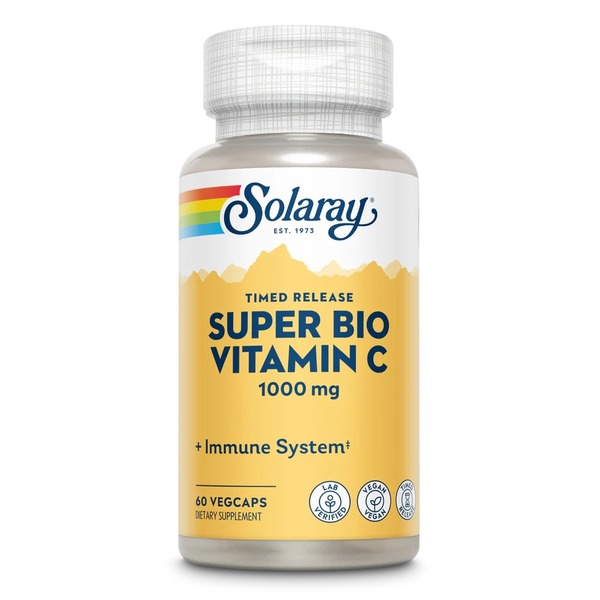Вітаміни та мінерали Solaray Super Bio Vitamin C Timed Release, 60 вегакапсул
