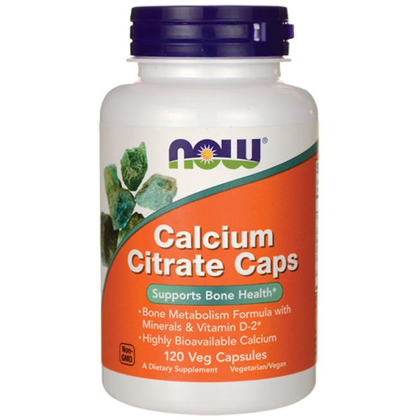 Вітаміни та мінерали NOW Calcium Citrate Caps, 120 вегакапсул
