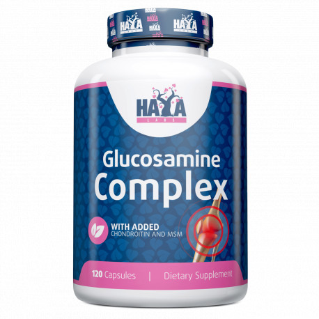 Препарат для суглобів і зв'язок Haya Labs Glucosamine Complex with Chondroitin & MSM, 120 капсул