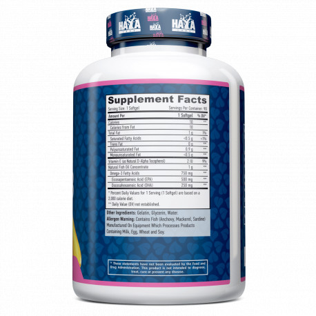 Жирні кислоти Haya Labs Ultra Omega 3, 90 капсул. Фото 2