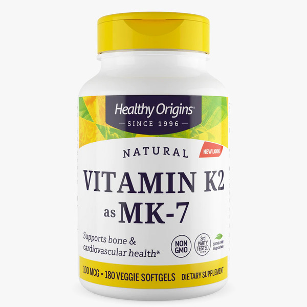 Витамины и минералы Healthy Origins Vitamin K2 100 mcg as MK-7 Natural, 180 вегакапсул
