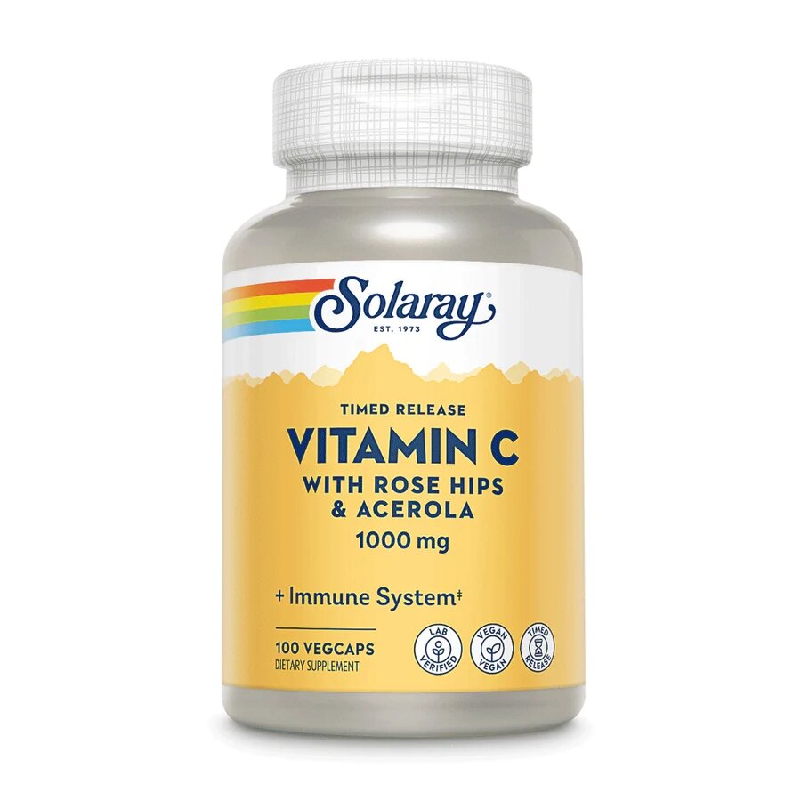 Витамины и минералы Solaray Vitamin C 1000 mg Timed Release, 100 вегакапсул