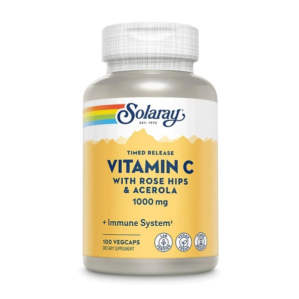 Вітаміни та мінерали Solaray Vitamin C 1000 mg Timed Release, 100 вегакапсул