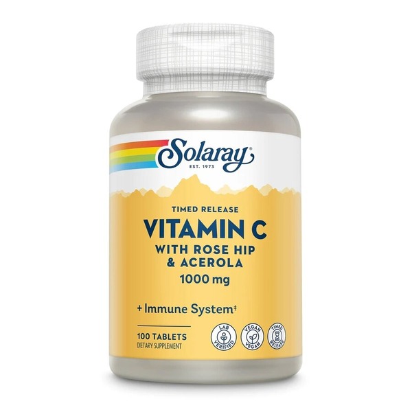 Вітаміни та мінерали Solaray Vitamin C 1000 mg Timed Release, 100 таблеток