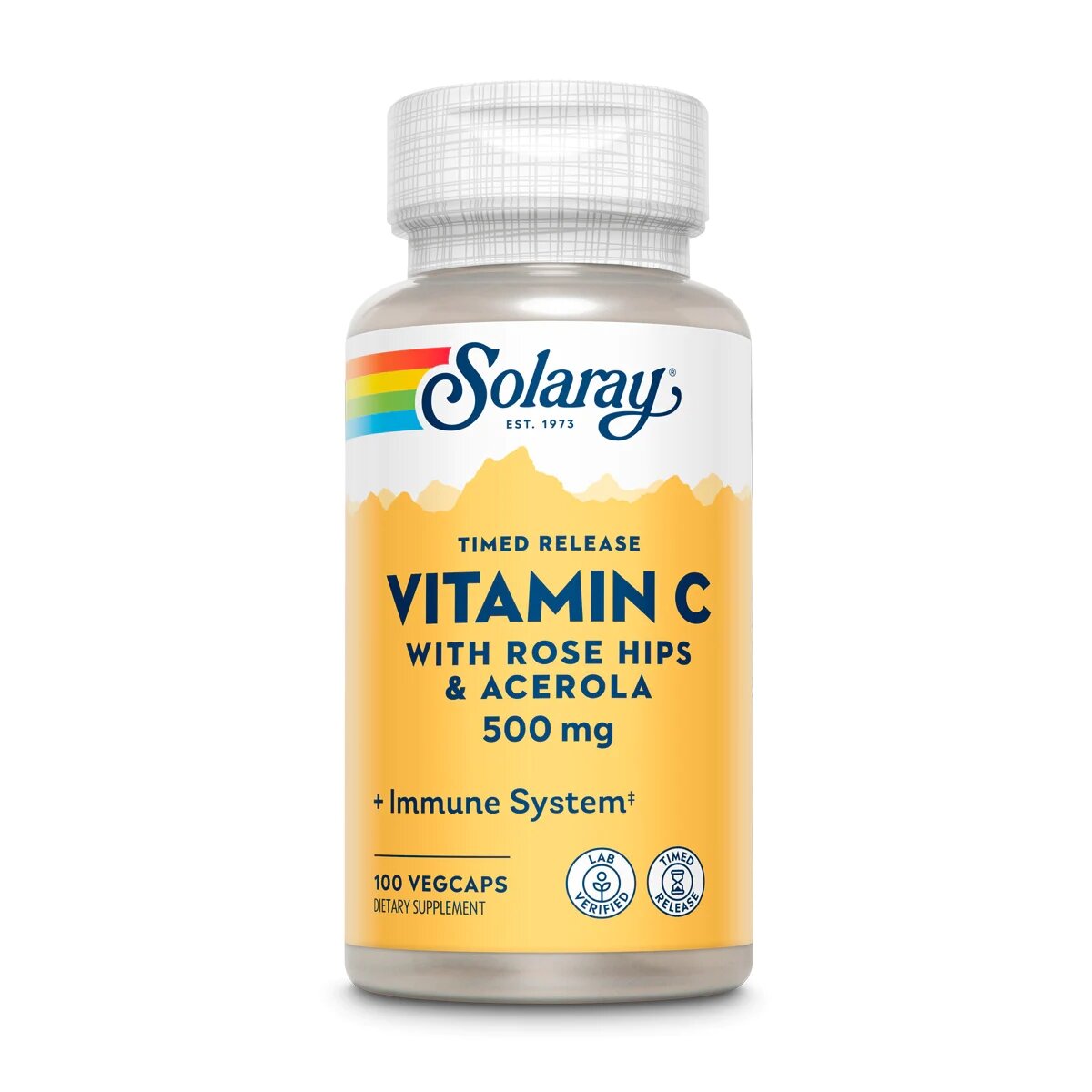 Витамины и минералы Solaray Vitamin C 500 mg Timed Release, 100 вегакапсул