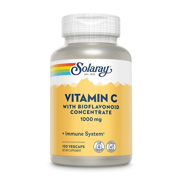 Витамины и минералы Solaray Vitamin C 1000 mg with Bioflavonoids, 100 вегакапсул