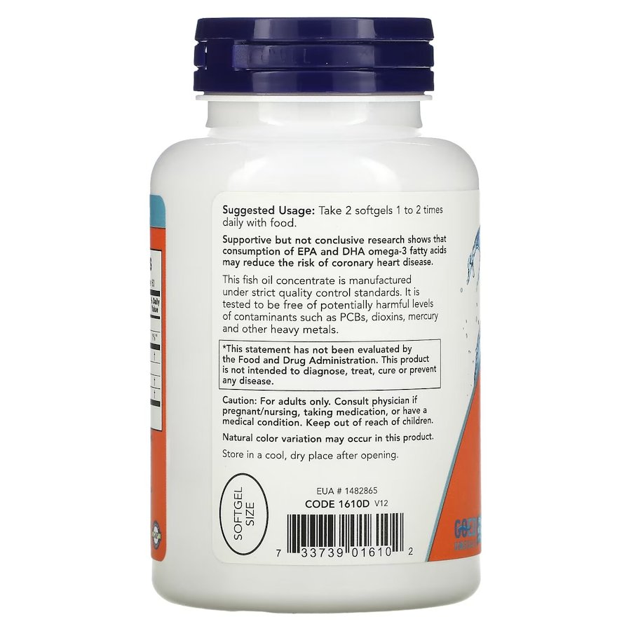 Жирні кислоти NOW DHA 250 mg, 120 капсул. Фото 3
