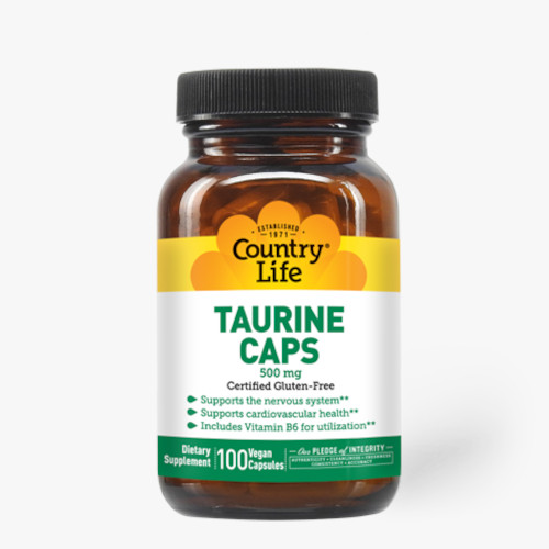 Аминокислота Country Life Taurine, 100 вегакапсул