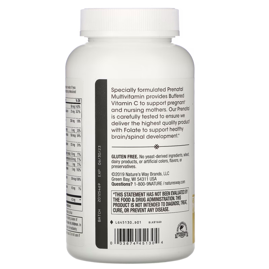 Вітаміни та мінерали Nature's Way Prenatal MultiVitamin, 180 капсул. Фото 3